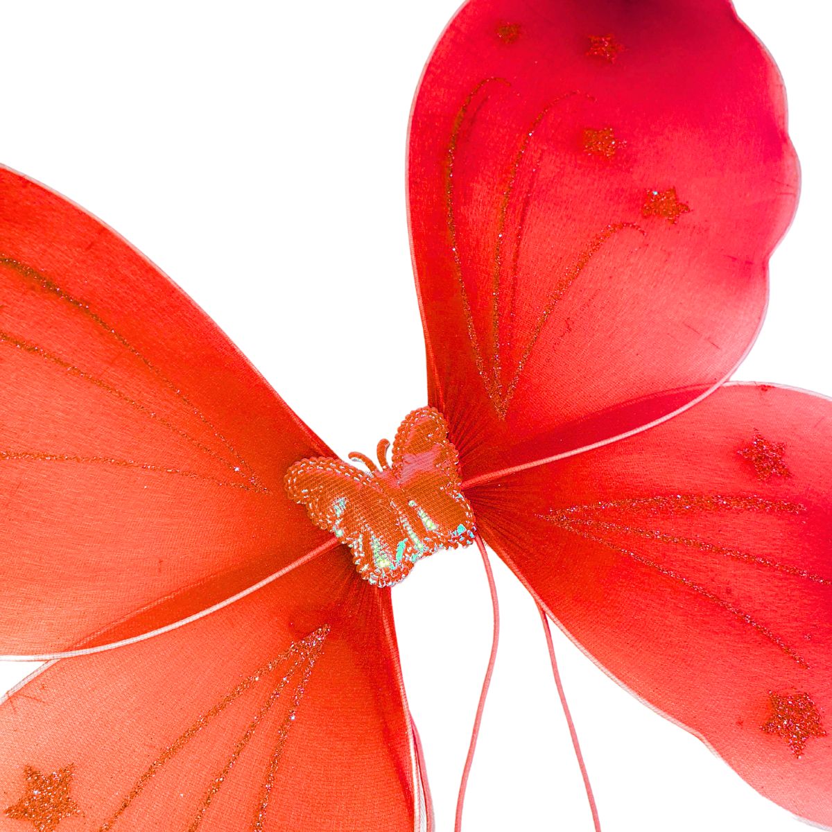 Kit Asa de Borboleta Acessórios Fantasia Carnaval Vermelho Kit Asa de Borboleta Acessórios Fantasia Carnaval Vermelho